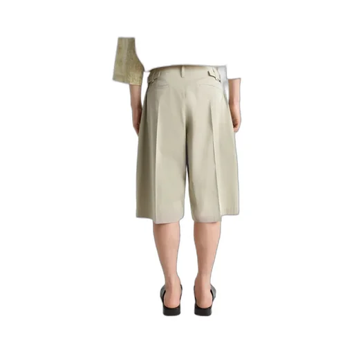 Maxi Pleated Bermuda Shorts