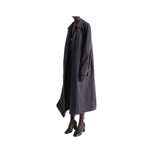 Button-Front Raglan-Sleeve Coat