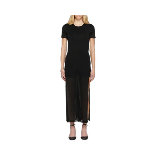 Round-Neck Side-Slit Maxi Dress