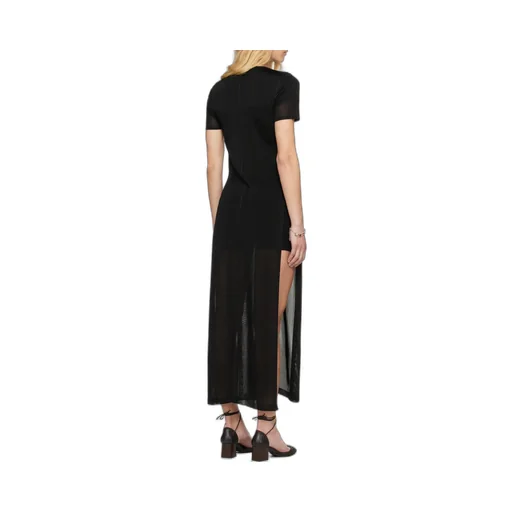Round-Neck Side-Slit Maxi Dress