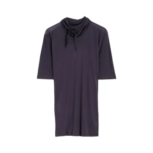 Short Sleeved Scarf Detailed Blouse