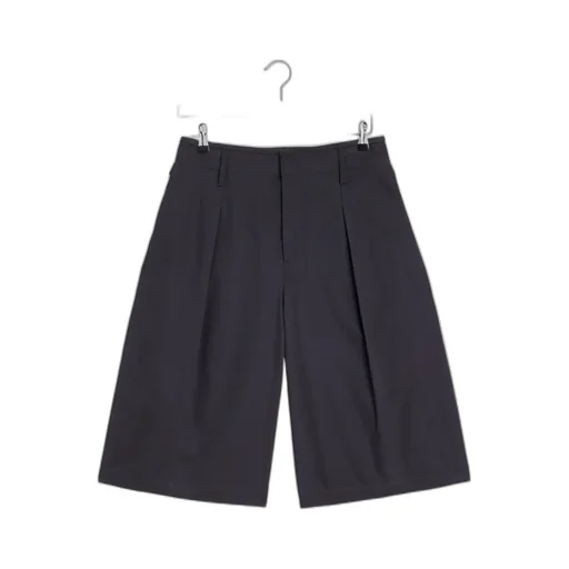 Maxi Pleated Bermuda Shorts