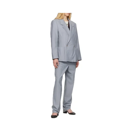Long-Sleeved Double-Breasted Blazer