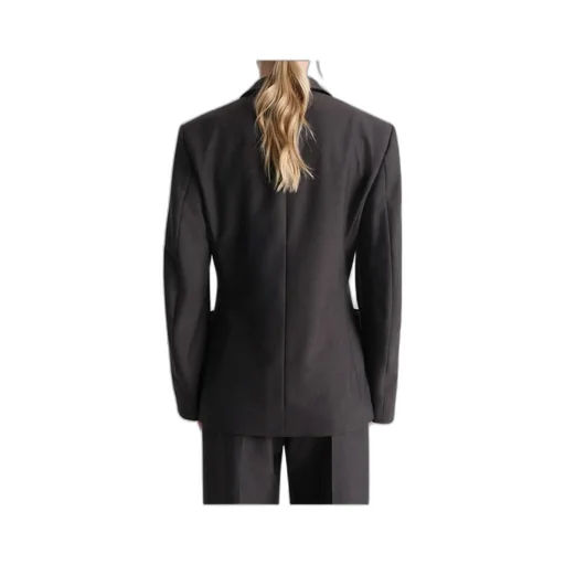 Long-Sleeved Double-Breasted Blazer