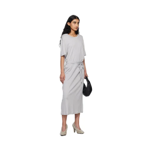 Belted Crewneck T-Shirt Dress