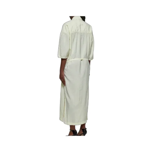 Gathered Asymmetric Midi Dress