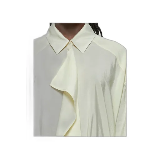 Gathered Asymmetric Midi Dress
