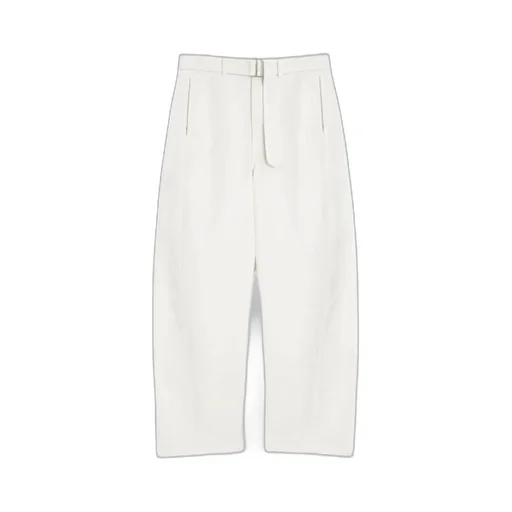 Twisted Belted Straight-Leg Trousers