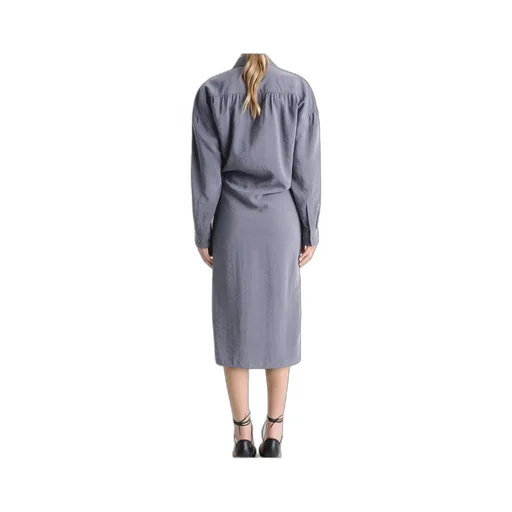 Straight Collar Twisted Dress