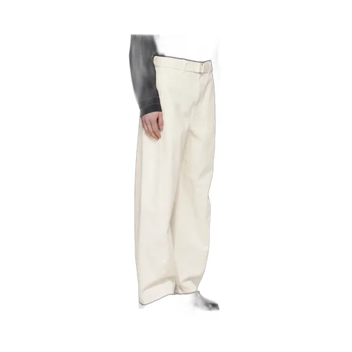 Twisted Belted Straight-Leg Trousers