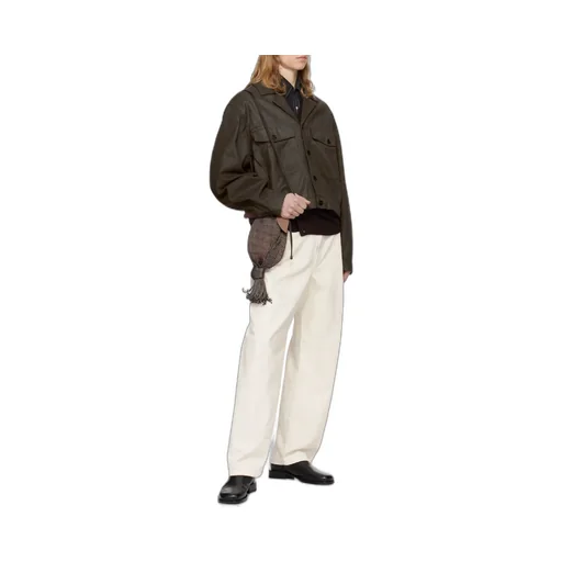 Twisted Belted Straight-Leg Trousers