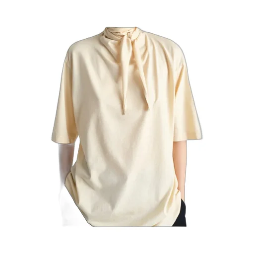 Knot-Detailed Short-Sleeved Top