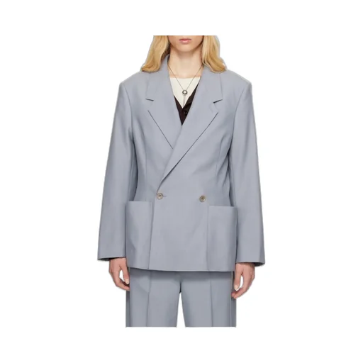 Long-Sleeved Double-Breasted Blazer