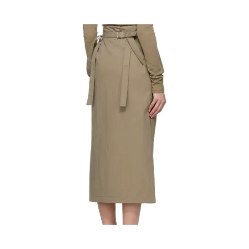 Mid-Length Skirt With Suspenders