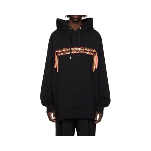 Logo Patch Drawstring Hoodie