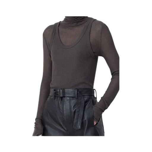 Fine-Ribbed Scoop Neck Tank Top