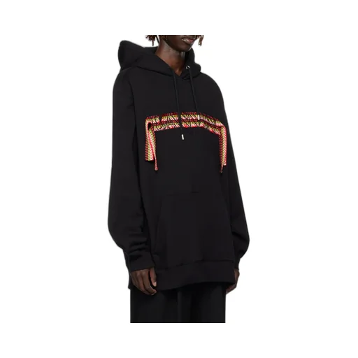 Logo Patch Drawstring Hoodie