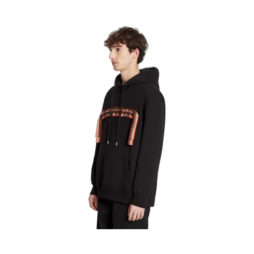 Logo Patch Drawstring Hoodie
