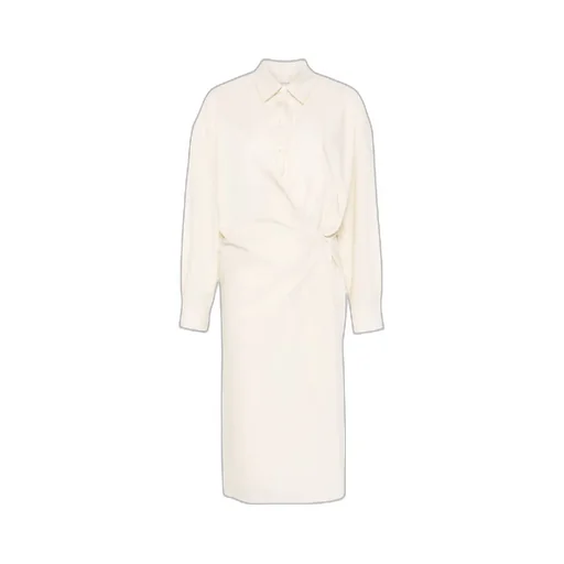 Long Sleeved Twisted Midi Dress