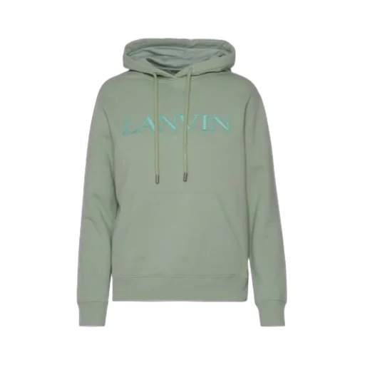 Logo Embroidered Drawstring Hoodie