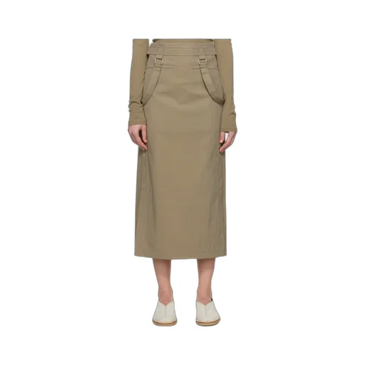 Mid-Length Skirt With Suspenders