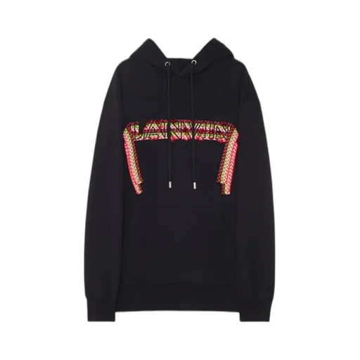 Logo Patch Drawstring Hoodie