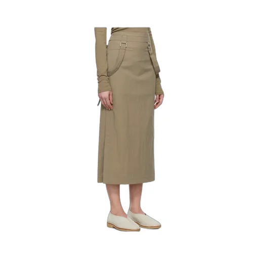 Mid-Length Skirt With Suspenders