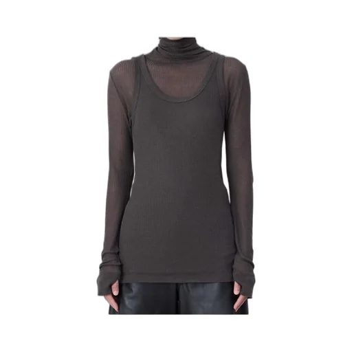 Fine-Ribbed Scoop Neck Tank Top
