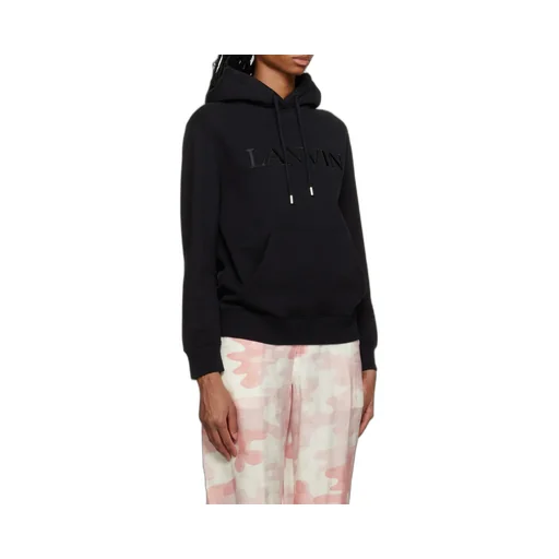Logo Print Drawstring Hoodie