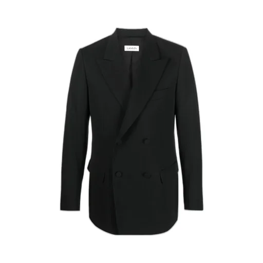 Double-Breasted Long-Sleeved Blazer
