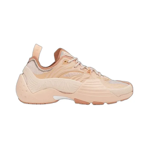 Rounded-Toe Laced Sneakers