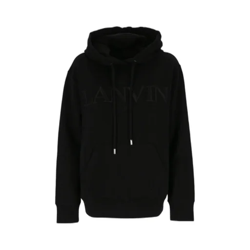 Logo Print Drawstring Hoodie