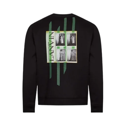 Crew-Neck Photographic-Print Sweatshirt