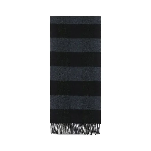 Striped Fringed Scarf