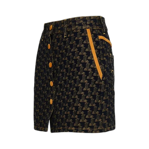 High Waist Logo Jacquard Mini Skirt