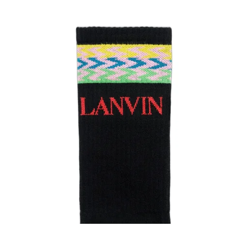 Logo-Knit Zigzag-Edge Socks