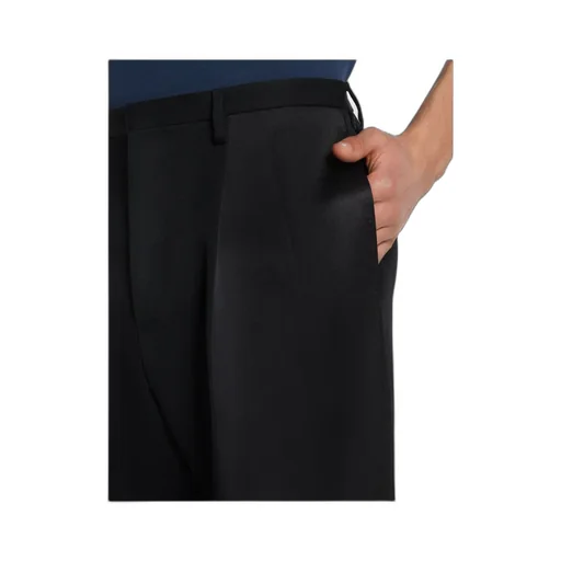Straight-Leg Satin Panelled Trousers