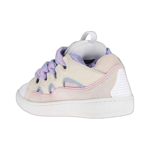 Curb Lace-Up Perforated Sneakers