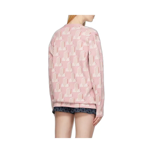 Monogram-Pattern Knitted Cardigan