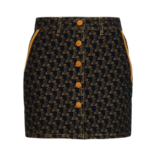 High Waist Logo Jacquard Mini Skirt