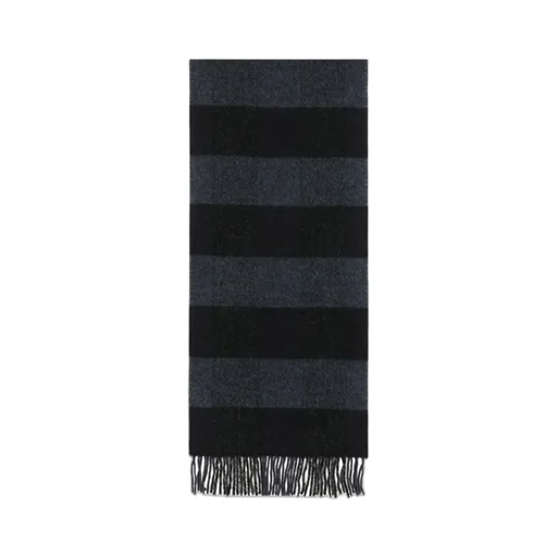 Striped Fringed Scarf