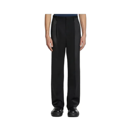 Straight-Leg Satin Panelled Trousers