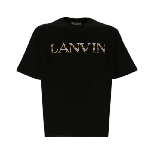 Contrast Logo-Print Crew-Neck T-Shirt