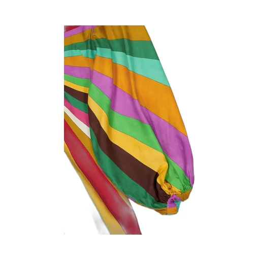 Rainbow-Print Maxi Dress
