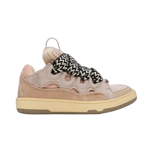 Curb Panelled Lace-Up Sneakers