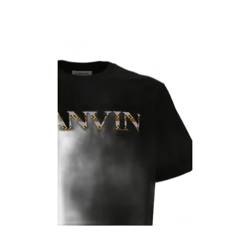 Contrast Logo-Print Crew-Neck T-Shirt