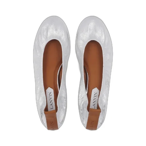 Ruched Detail Slip-On Ballerina Shoes
