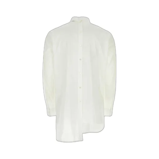 Buttoned Asymmetric Long-Sleeved Shirt