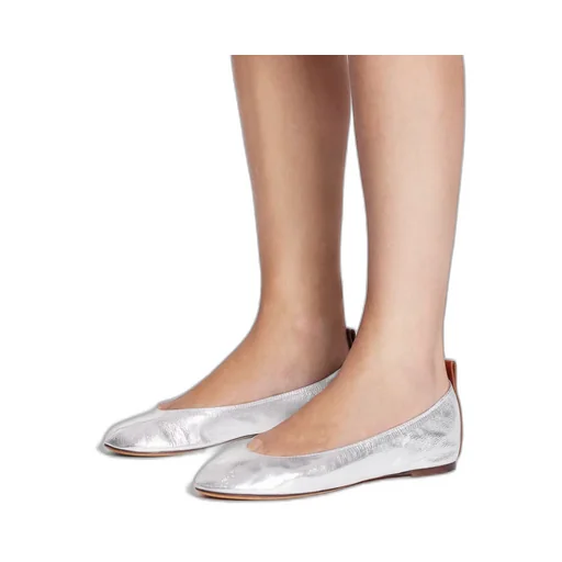 Ruched Detail Slip-On Ballerina Shoes