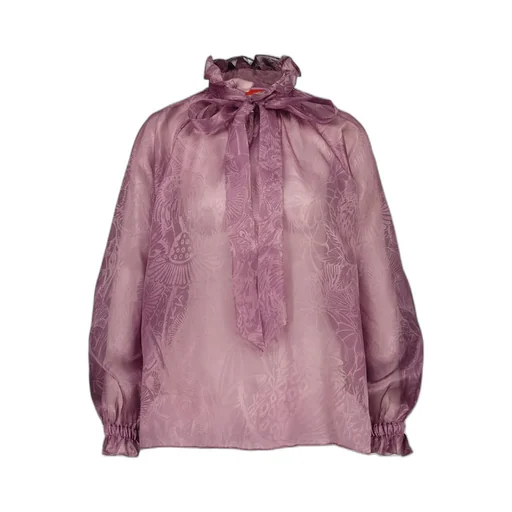 Cerere Ruffled High-Neck Blouse